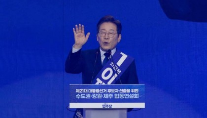 屡次破音！韩总统候选人李在明竞选活动声嘶力竭拉票