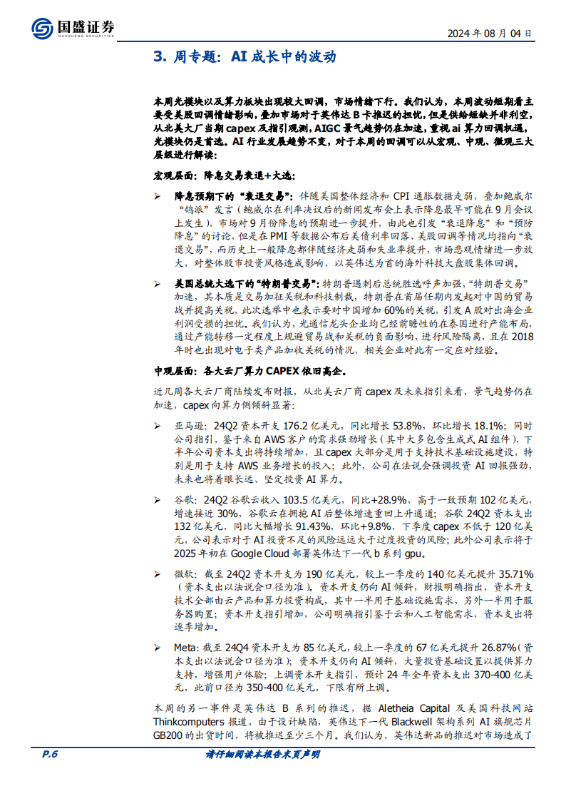AI算力专题：AI算力的波动与成长