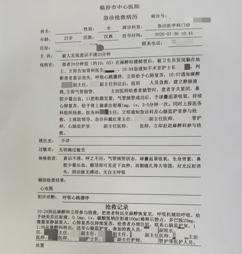 入职6天后,27岁麻醉科女员工医院内离世:警方排除他杀 家属不愿尸检希望认定工伤