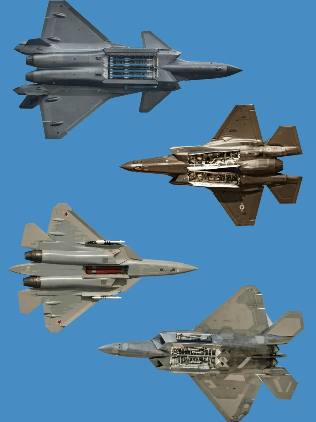 歼-20、F-22“黯然失色”?苏-57S打开弹舱惊现4枚X-69M,歼-20为何带不了空面导弹?